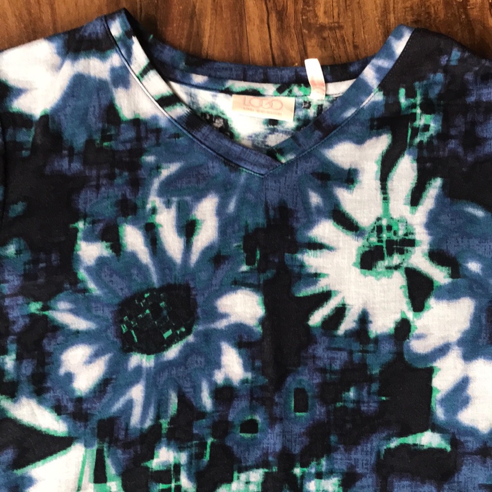 💙 LOGO littles by Lori Goldstein tunic top Sz 12 - Picture 2 of 4